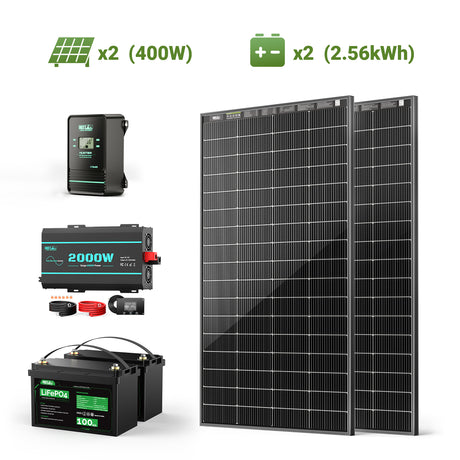 HQST RV Core Components Kit (400W | 2.56kWh)