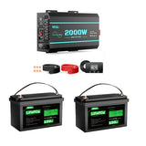 HQST 2000W 12V Pure Sine Wave Inverter with LCD Display and Wired Remote Control