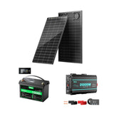HQST Bifacial 200W N-Type 16BB Monocrystalline Solar Panel with All-Black Design