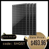 Bifacial 200 Watt N-Type 16BB Monocrystalline Solar Panel with All-Black Design