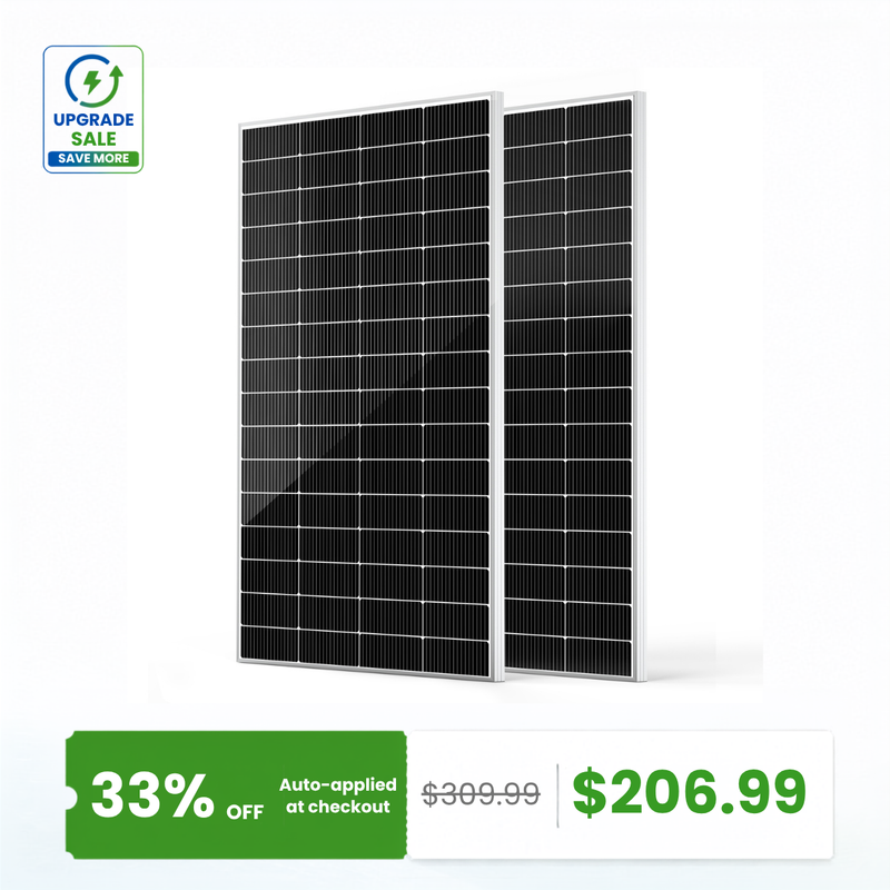 HQST 200W N-Type Solar Panel | 13% Smaller, 14.5% Lighter