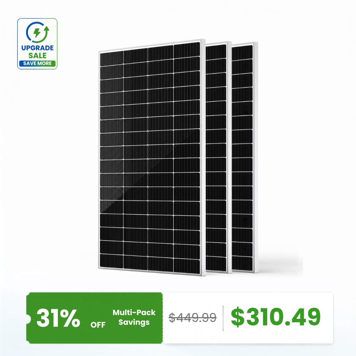 HQST 200W N-Type Solar Panel | 13% Smaller, 14.5% Lighter