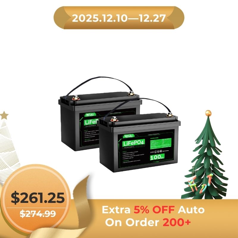 HQST 12V 100Ah LiFePO4 Lithium Deep Cycle Battery