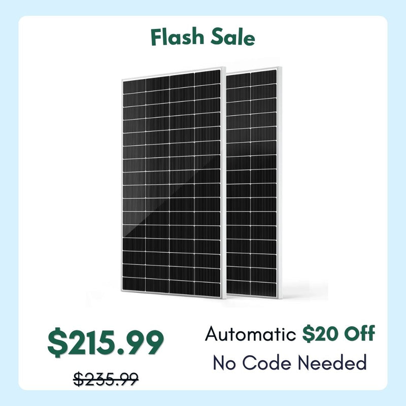 HQST 200W Compact N-Type Solar Panel | 25.4% Efficiency, 14.5% Lighter