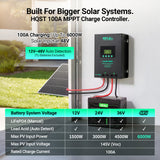 HQST 100A MPPT Solar Charge Controller for RV & Off-Grid Systems
