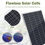 HQST 100 Watt 12 Volt 9BB Cell Monocrystalline Solar Panel (HSP100D-L-US)