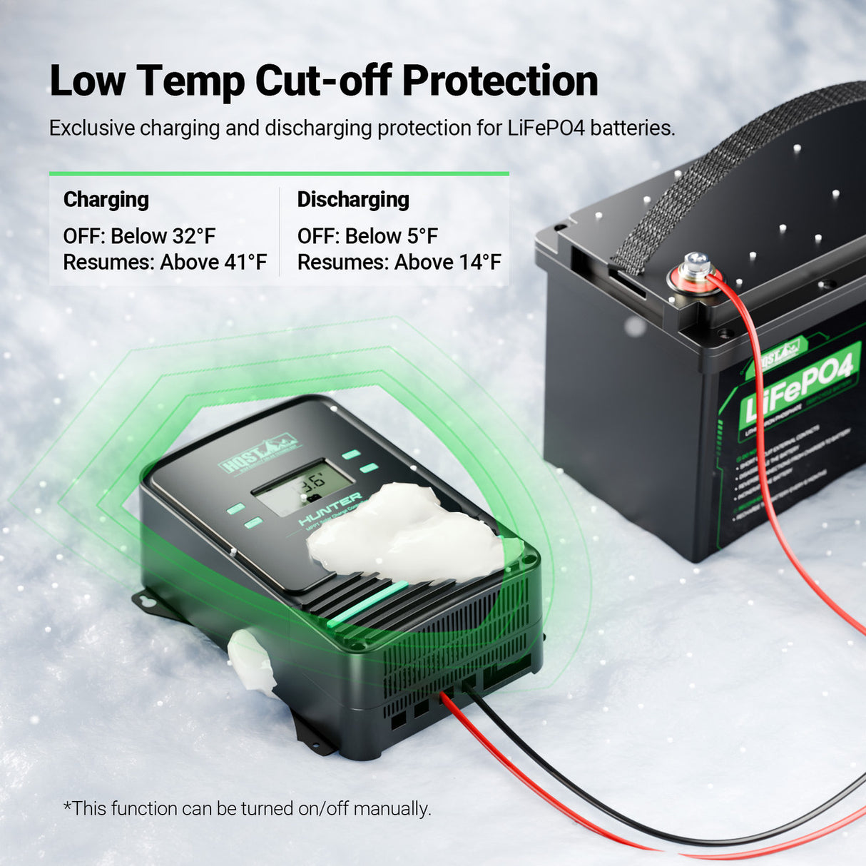 100A MPPT Solar Charge Controller with Smart APP Control, LiFePO4 Battery Low Temp Protection, and Parallel Charging