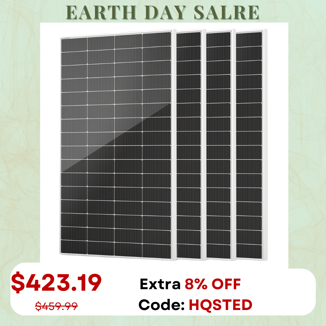 HQST 200W Compact N-Type Solar Panel | 25.4% Efficiency, 14.5% Lighter