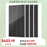 HQST 200W Compact N-Type Solar Panel | 25.4% Efficiency, 14.5% Lighter