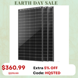 HQST Bifacial 200W N-Type 16BB Monocrystalline Solar Panel with All-Black Design