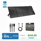 Ultra-Light 100W & 200W Foldable Portable Solar Panel | Up to 25% Cell Efficiency, IP67, 3-in-1 Adapter Cable