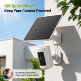 HQST 5W Solar Panel for Ring Stick Up & Spotlight Cam