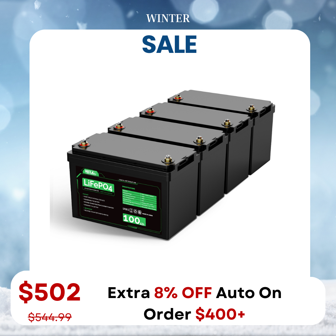 HQST 12V 100Ah LiFePO4 Lithium Battery