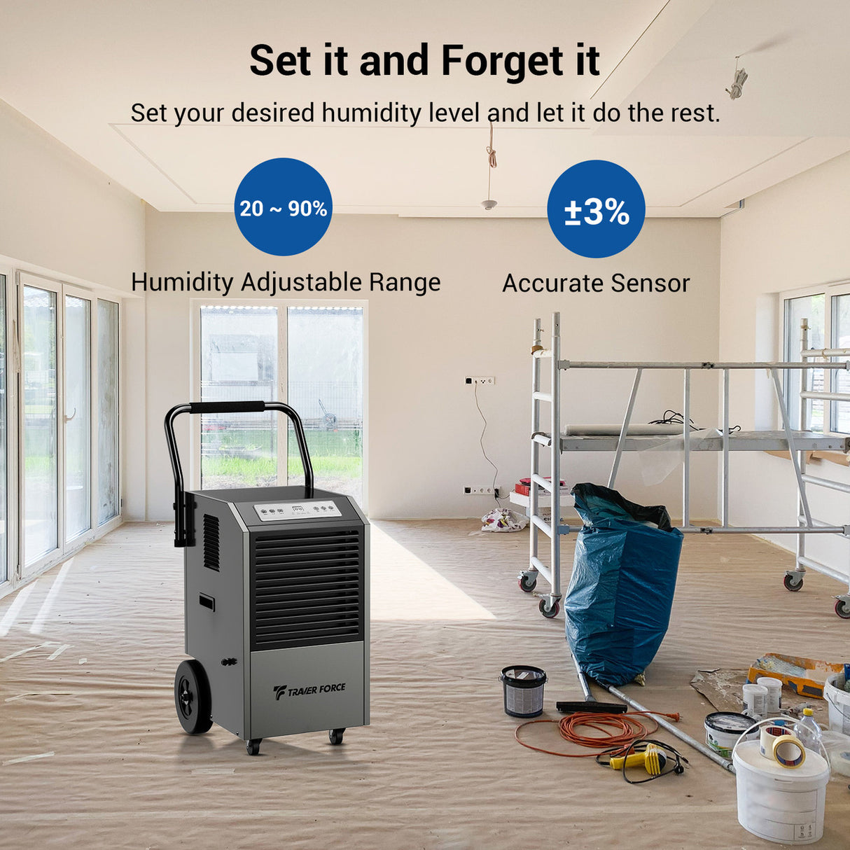 Traver Force 140 Pint Commercial Dehumidifier