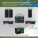 HQST 40A MPPT Solar Charge Controller with Parallel Charging & Bluetooth