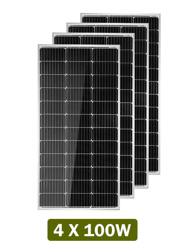400 Watt 12 Volt 9BB Cell Waterproof Monocrystalline Solar Panel（4 pack 100w ）