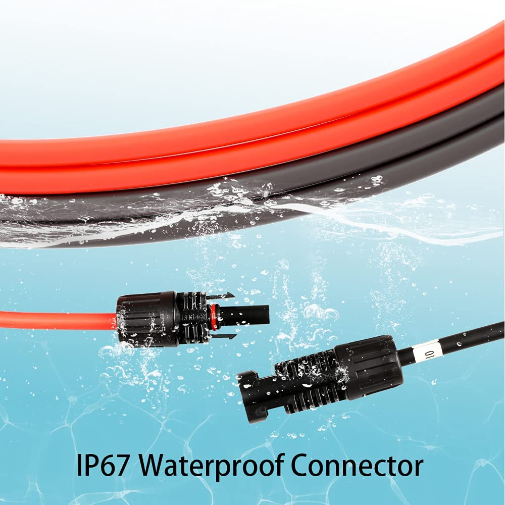 HQST Solar Panel Extension Cable with Male to Female Solar Connectors 