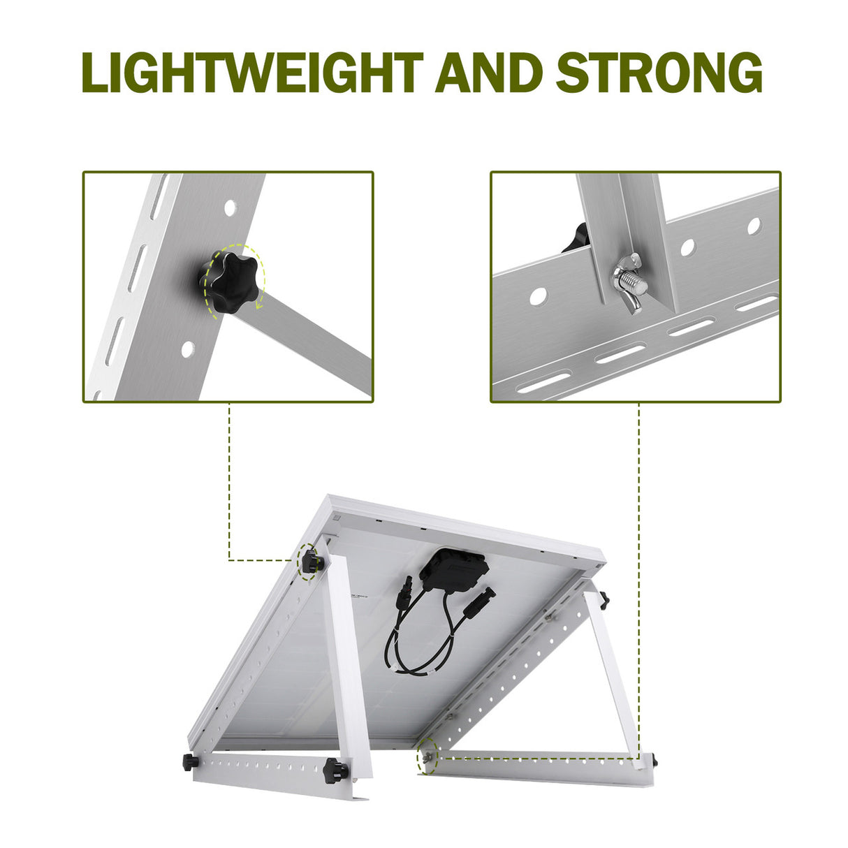 Adjustable Solar Panel Tilt Mount Brackets kit 28inch Support up to 150 Watt Solar Panels 