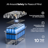 2-in-1 Smart PowerMax 1280Wh DC Portable Power Station & 12V 100Ah LiFePO4 Battery