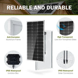 HQST 100W 12V 9BB Cell Monocrystalline Solar Panel, 21.5% High Efficiency Module, Waterproof for RVs Motorhomes Cabins Marine Boat
