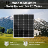 【New Compact Square Size】100 Watt 12 Volt 9BB Cell Monocrystalline Solar Panel