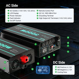 (Back Order 2026/1/23) HQST 3000W 12V Pure Sine Wave Inverter with LCD Display and Wired Remote Control