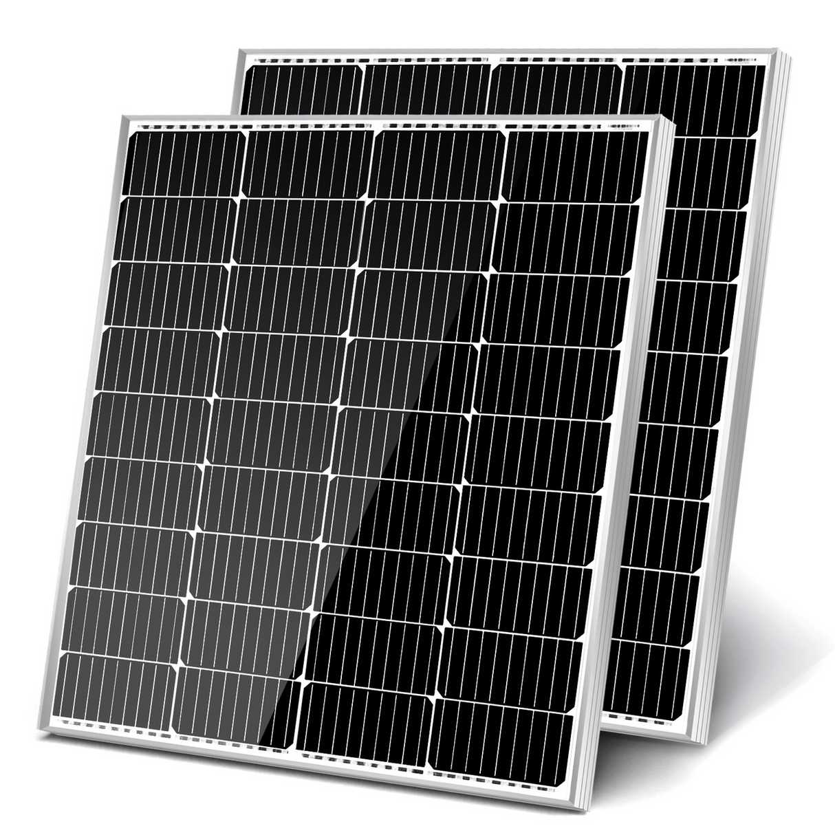 【New Compact Square Size】100 Watt 12 Volt 9BB Cell Monocrystalline Solar Panel