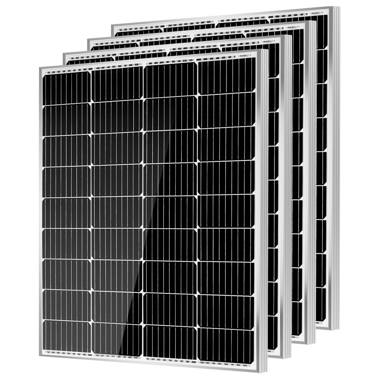 【New Compact Square Size】100 Watt 12 Volt 9BB Cell Monocrystalline Solar Panel