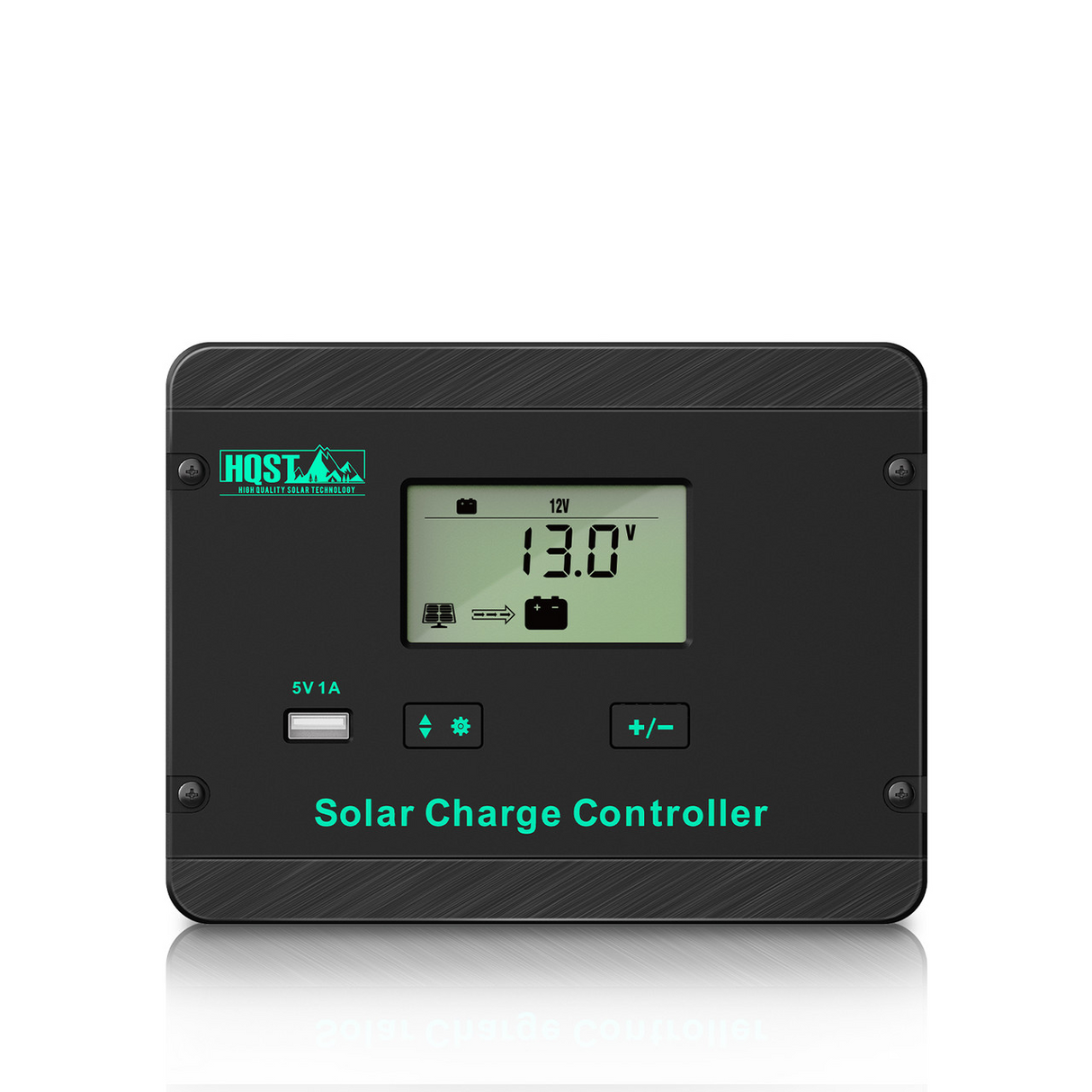 30A 12V/24V PWM Flush Mount Solar Charge Controller - Negative Ground