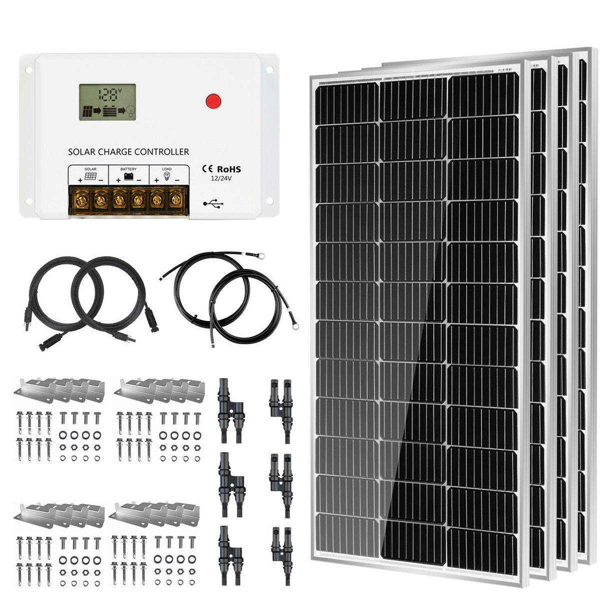 100 Watt 12 Volt 9BB Cell Waterproof Monocrystalline Solar Panel