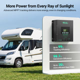 HQST 60A MPPT Solar Charge Controller with Smart APP Control, LiFePO4 Battery Low Temp Protection, and Parallel Charging