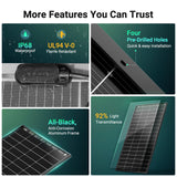 （Back Order 23/9）Bifacial 200 Watt N-Type 16BB Monocrystalline Solar Panel with All-Black Design