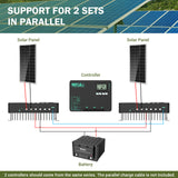600W 12V/24V/36V/48V Monocrystalline Solar Kit with 60A MPPT Charge Controller w/Bluetooth 