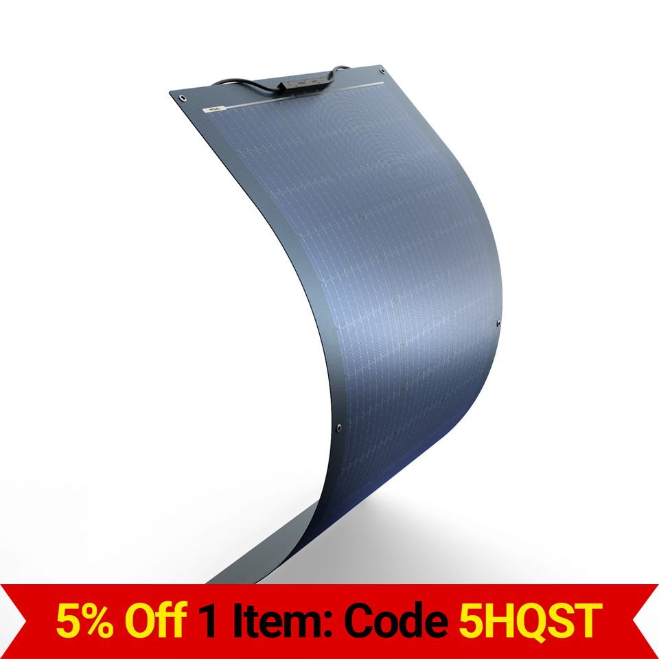 100 Watt 12 Volt 9BB Cell Waterproof Monocrystalline Flexible Solar Panel