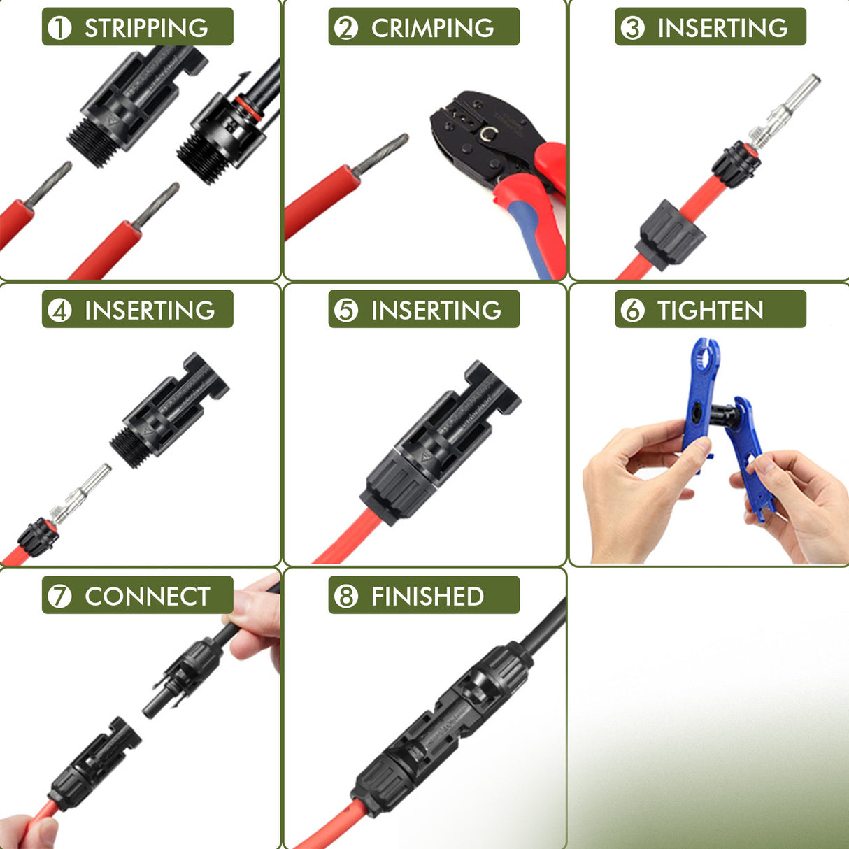 Solar Connectors for Solar Panels Male & Female
