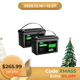 HQST 12V 100Ah LiFePO4 Lithium Deep Cycle Battery [10-year Warranty]