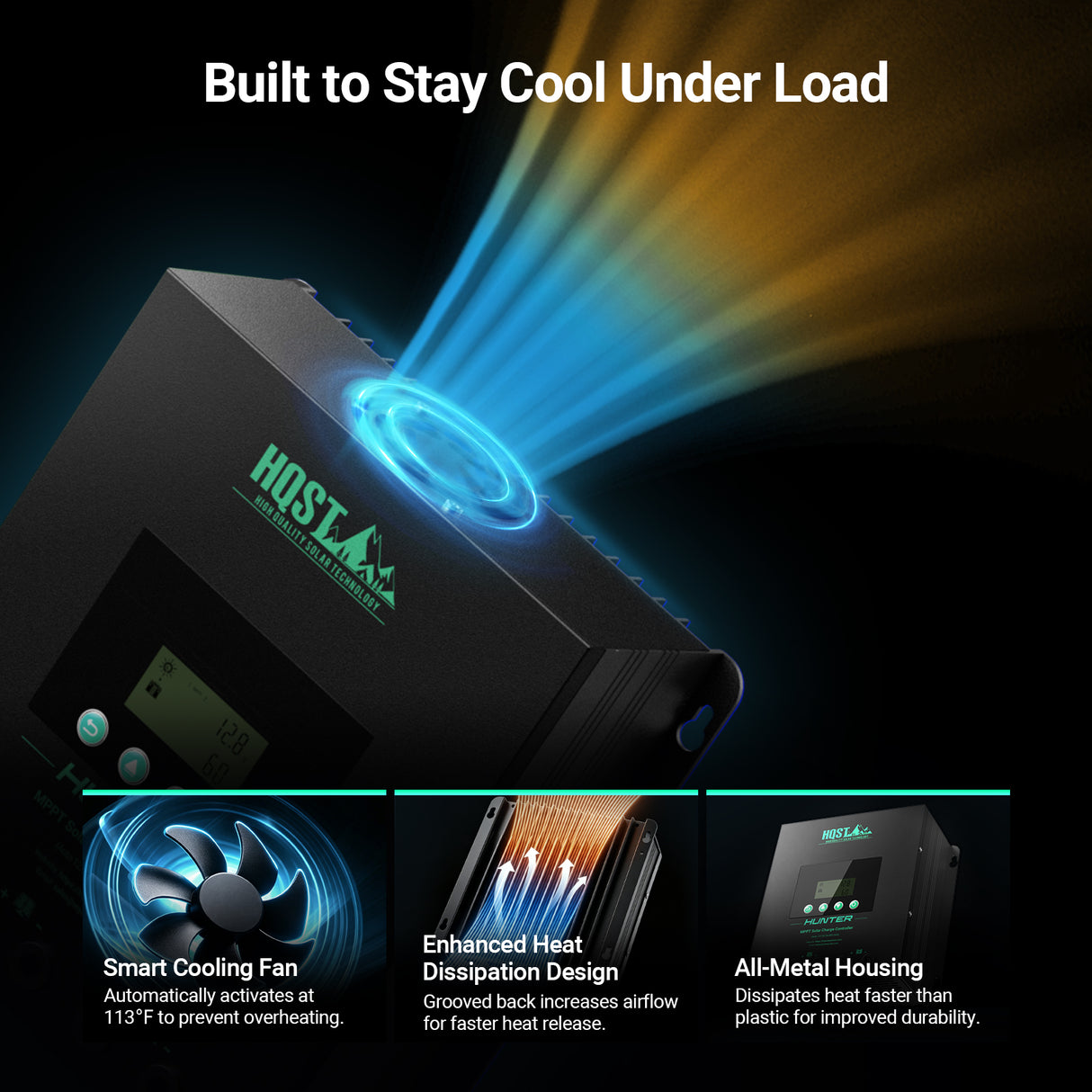 HQST 60A MPPT Solar Charge Controller with Smart APP Control, LiFePO4 Battery Low Temp Protection, and Parallel Charging