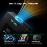 HQST 60A MPPT Solar Charge Controller with Smart APP Control, LiFePO4 Battery Low Temp Protection, and Parallel Charging
