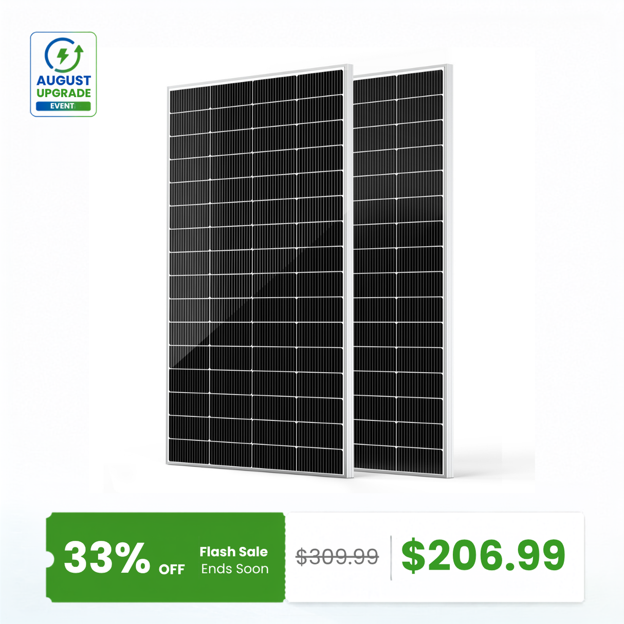 HQST 200W N-Type Solar Panel | 13% Smaller, 14.5% Lighter