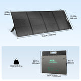 HQST Ultra-Light 200W Foldable Portable Solar Panel | 25% Efficiency, IP67, 3-in-1 Cable for Jackery EcoFlow BLUETTI