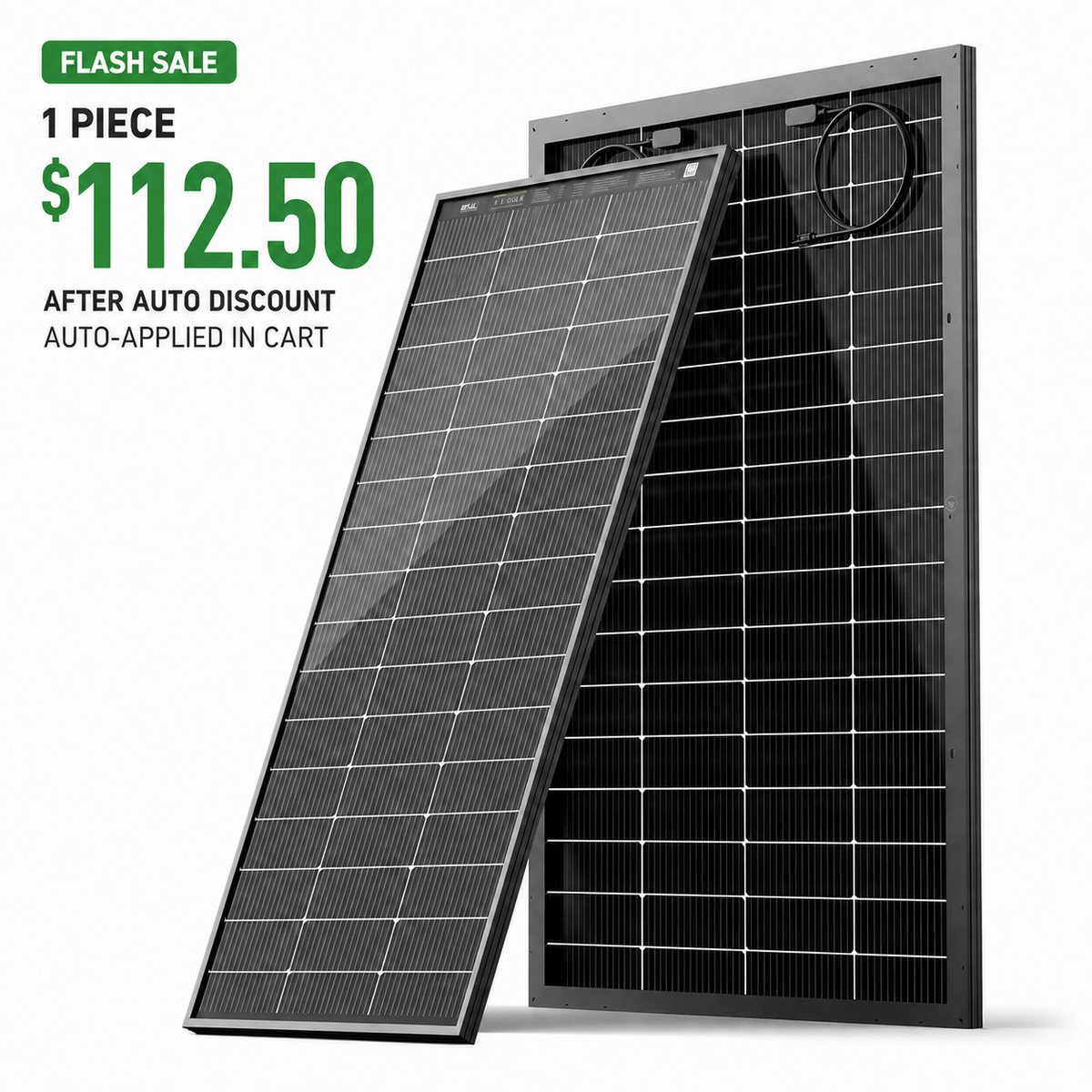 HQST Bifacial 200W Compact N-Type Solar Panel | 25.4% Efficiency, 13% Smaller