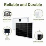 50 Watts 12 Volts Monocrystalline Solar Panel 