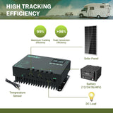 60A Negative Ground MPPT Solar Charge Controller with Bluetooth LCD Display