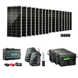 HQST Off-Grid Solar Backup Kit (1600W | 11.52KWh)