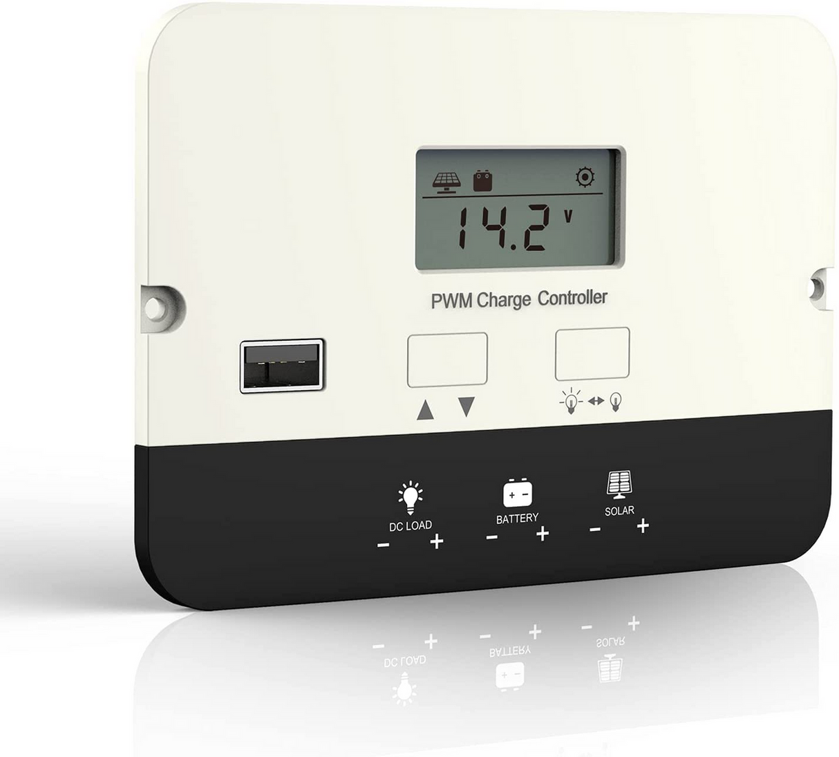 HQST 20A PWM Flush Mount Charge Controller w/ LCD Display 