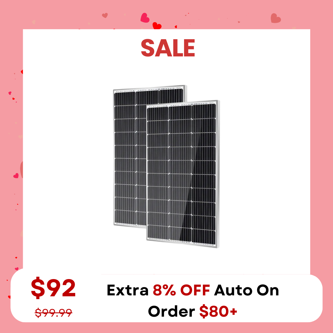 Traver Force 100W 12V 10BB Cell Monocrystalline Solar Panel