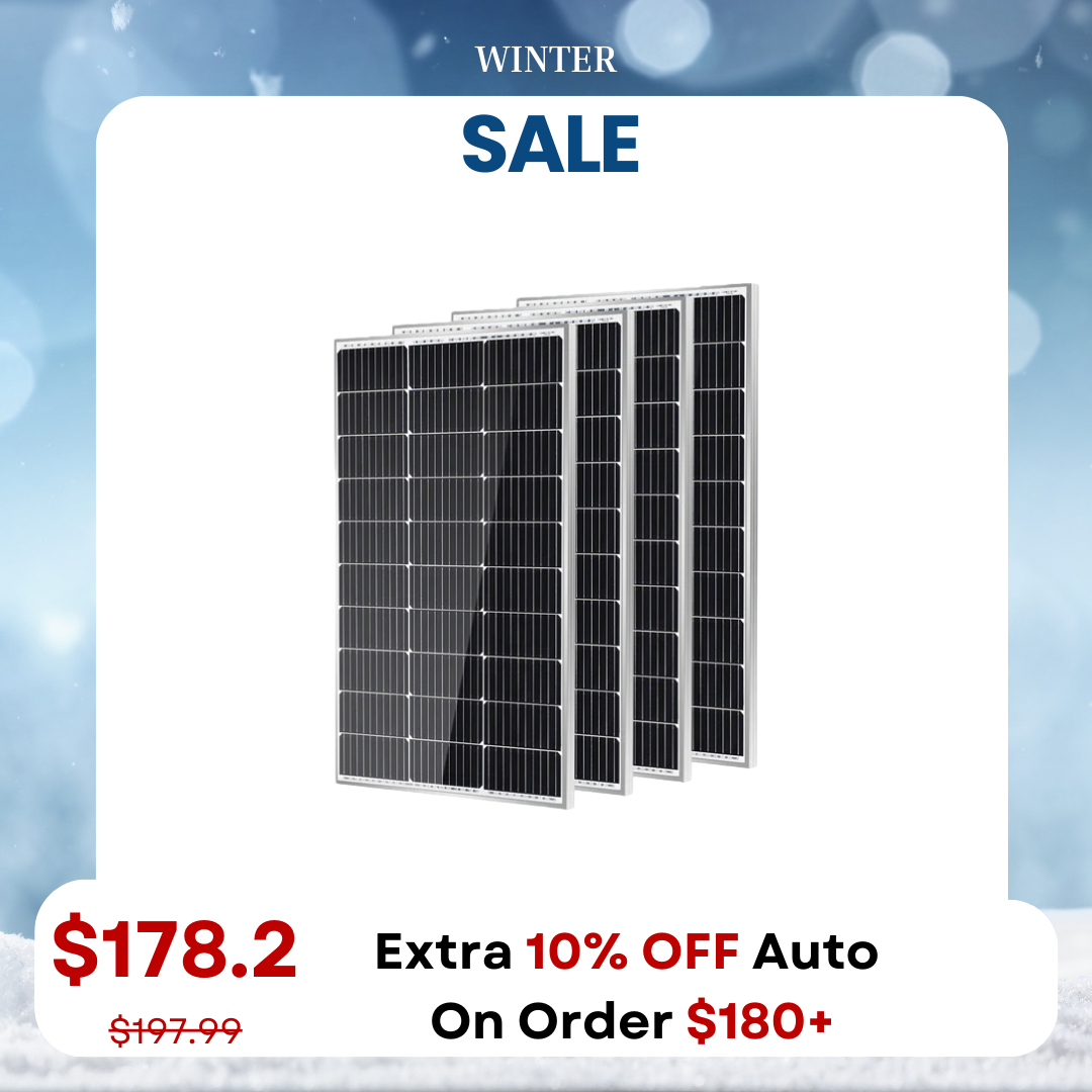 Traver Force 100W 12V 10BB Cell Monocrystalline Solar Panel