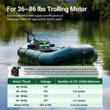 HQST 12V 100Ah Lithium Iron Phosphate LiFePO4 Battery with LED Display