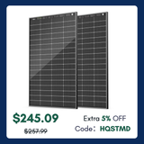 HQST Bifacial 200W Compact N-Type Solar Panel | 25.4% Efficiency, 13% Smaller