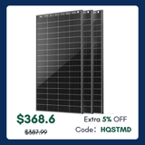 HQST Bifacial 200W N-Type 16BB Monocrystalline Solar Panel with All-Black Design
